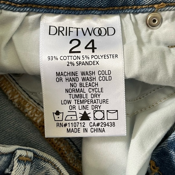 Driftwood Jackie High Rise Skinny Jeans Floral Embroidered Y2K 90’s Size 24 - Picture 12 of 15